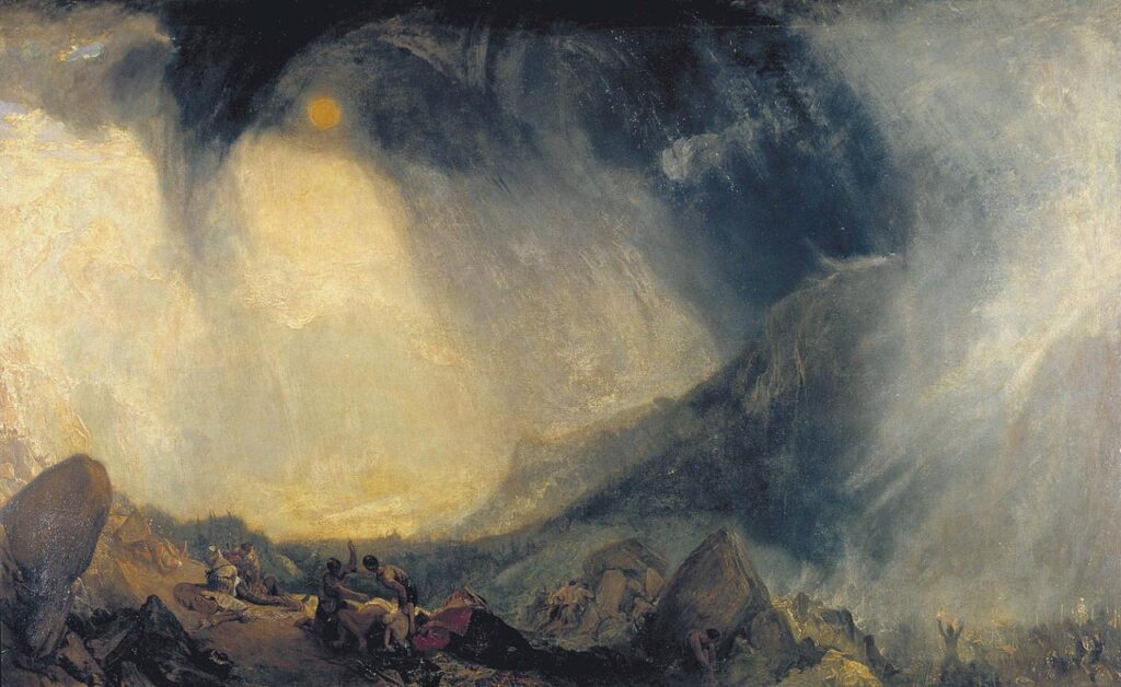 J.M.W. Turner με τίτλο Snow Storm: Hannibal and his Army Crossing the Alps (1812)